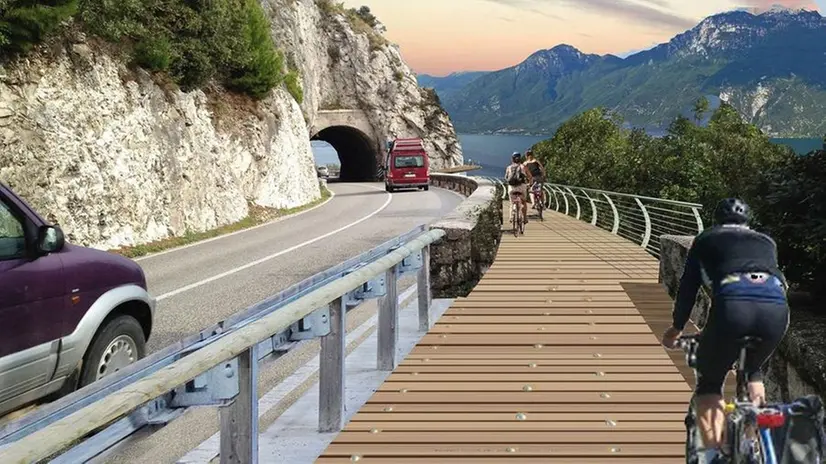 L’ambizione. La nuova pista è un altro tassello del grande progetto della ciclovia a strapiombo sul Garda