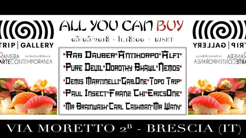 La locandina della mostra All you can buy