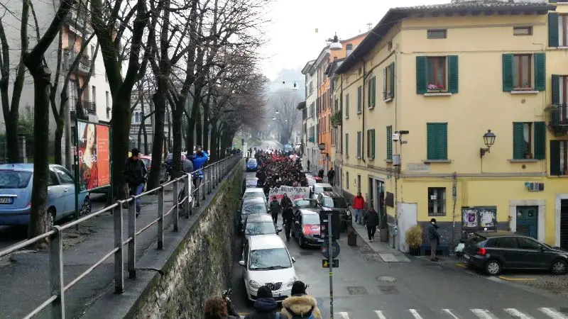 Il presidio antifascista a San Faustino