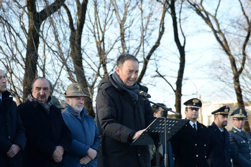 La cerimonia di intitolazione di Campo Marte