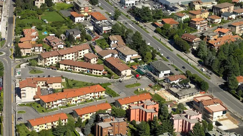 Dall’alto. La frazione Campagnola: qui le proteste per gli odori