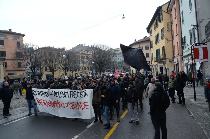Manifestazione antifascista stamane in centro