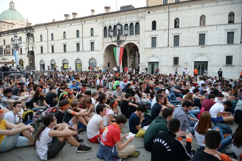 I giovani riuniti a Brescia