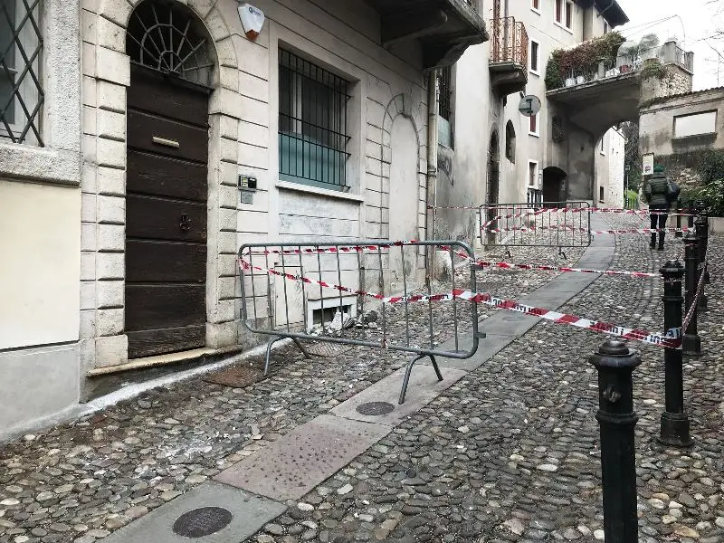 Il crollo avvenuto in contrada Sant'Urbano