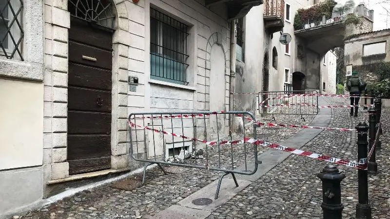 Il crollo avvenuto in contrada Sant'Urbano