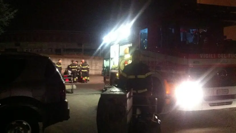 L'INTERVENTO DEI VIGILI DEL FUOCO