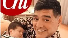 Maradona con il nipotino