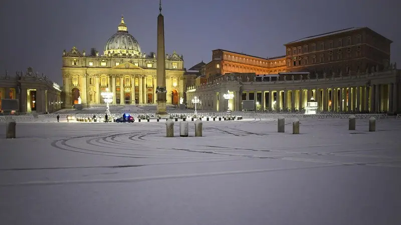 La neve su Roma