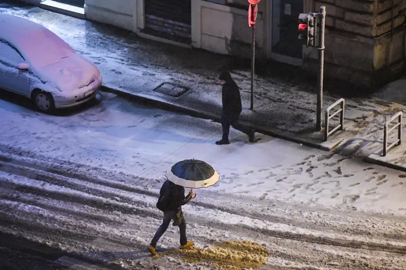 La neve su Roma