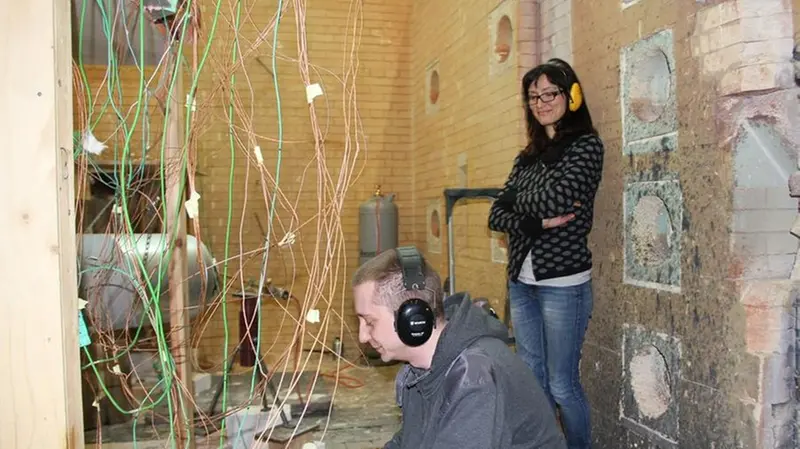 In laboratorio. Mauela Neri in un momento delle prove a Tampere