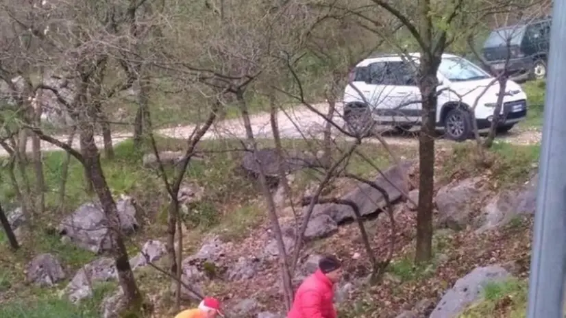 Al lavoro. Alpini al Buco del Frate