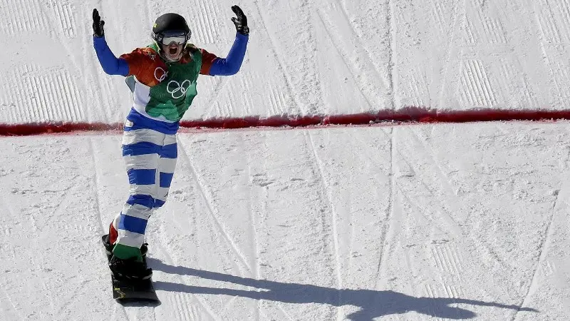 Michela Moioli a Pyeongchang - Foto Ansa/Ap Lee Jin-man