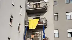 Il balcone dove è avvenuta la tragedia