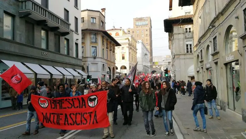 Manifestazione antifascista in centro storico