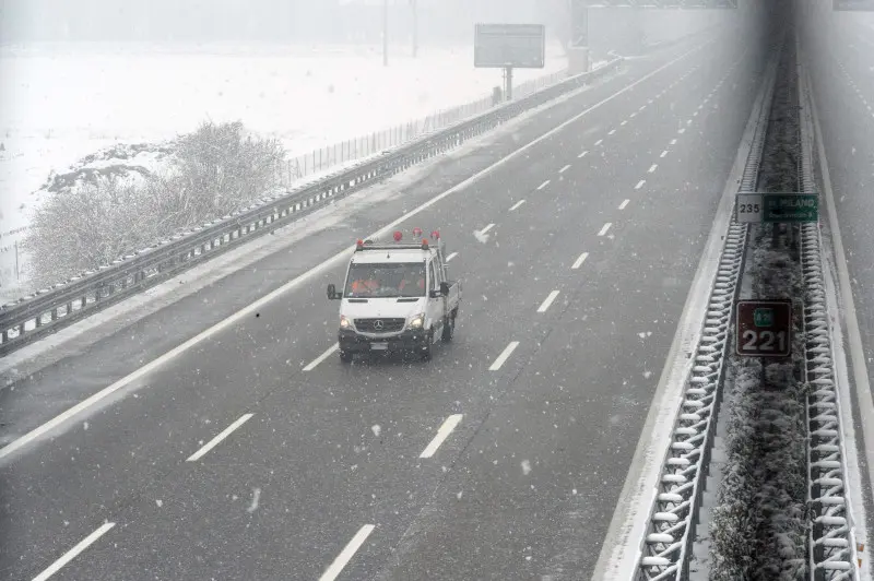 A21 chiusa per neve