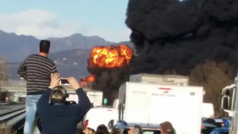L'incendio in A21