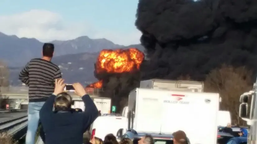L'incendio in A21