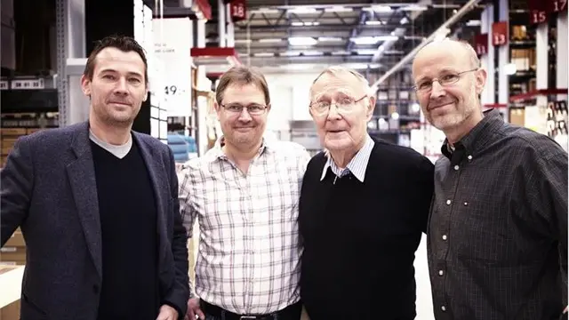 Il fondatore di Ikea con i figli - Dal sito www.ikea.com