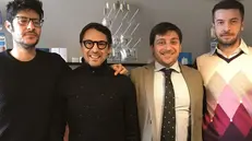 I founder di Melo srl. Da sinistra Emanuele Guerra, Massimo Spagnoli (presidente), Luca Crotti e Eugenio Lunini