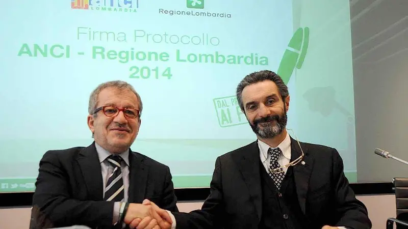 Roberto Maroni e Attilio Fontana - Foto Ansa © www.giornaledibrescia.it