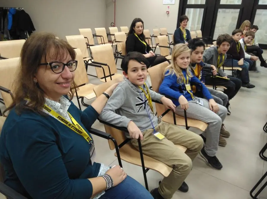 Gli studenti in visita al giornale