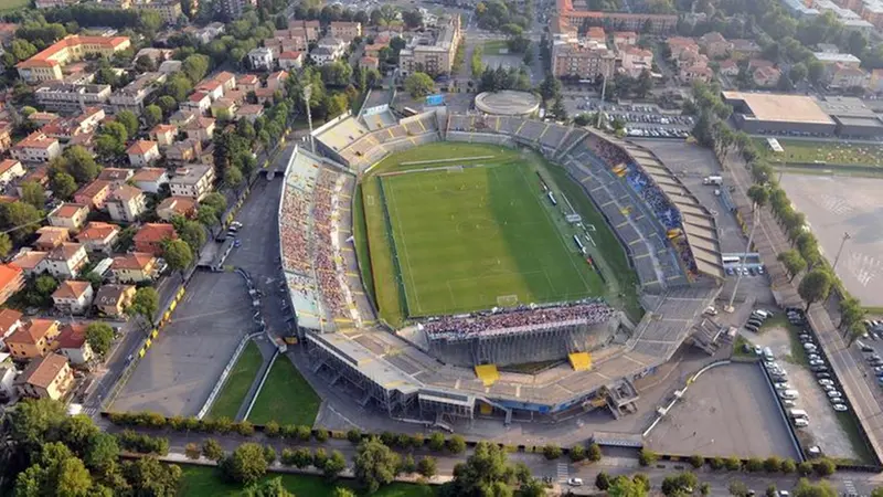 Dall’alto. Lo stadio Rigamonti è stato realizzato nel 1959 // NEG