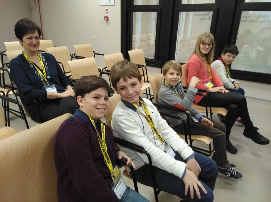 Gli studenti in visita al giornale