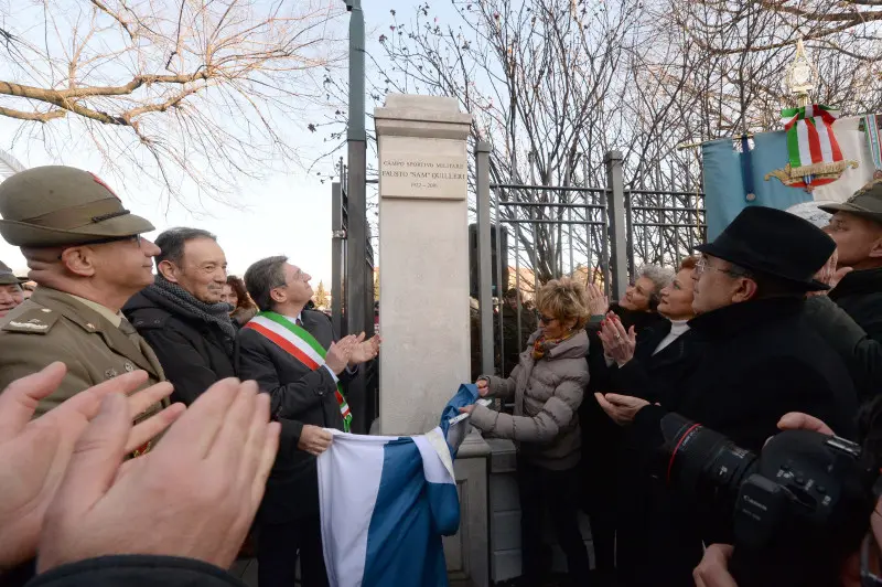 La cerimonia di intitolazione di Campo Marte