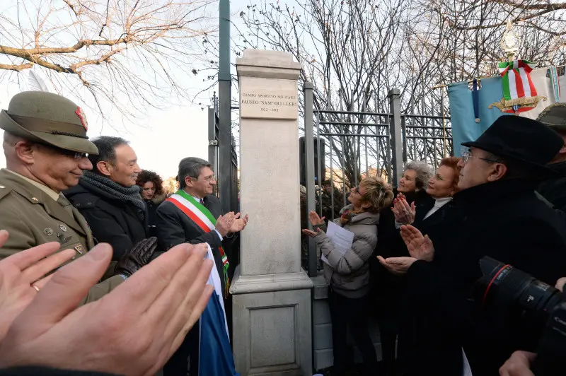 La cerimonia di intitolazione di Campo Marte