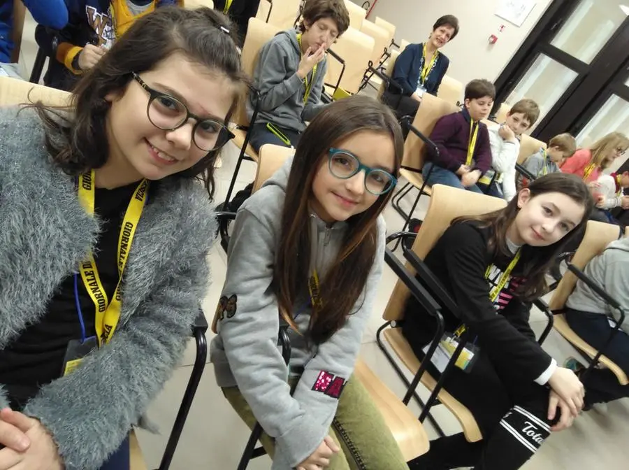 Gli studenti in visita al giornale