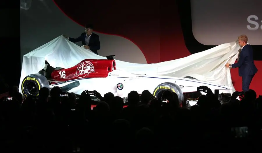 La presentazione dell'Alfa Romeo in Formula 1
