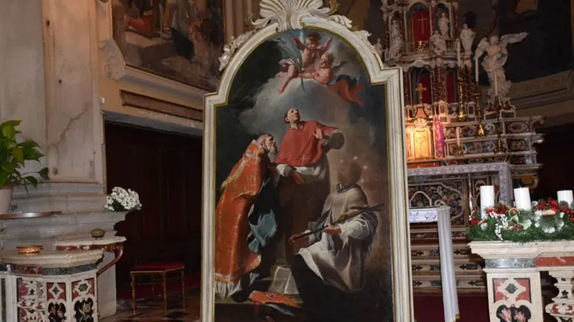 Alcune immagini della tela d'altare