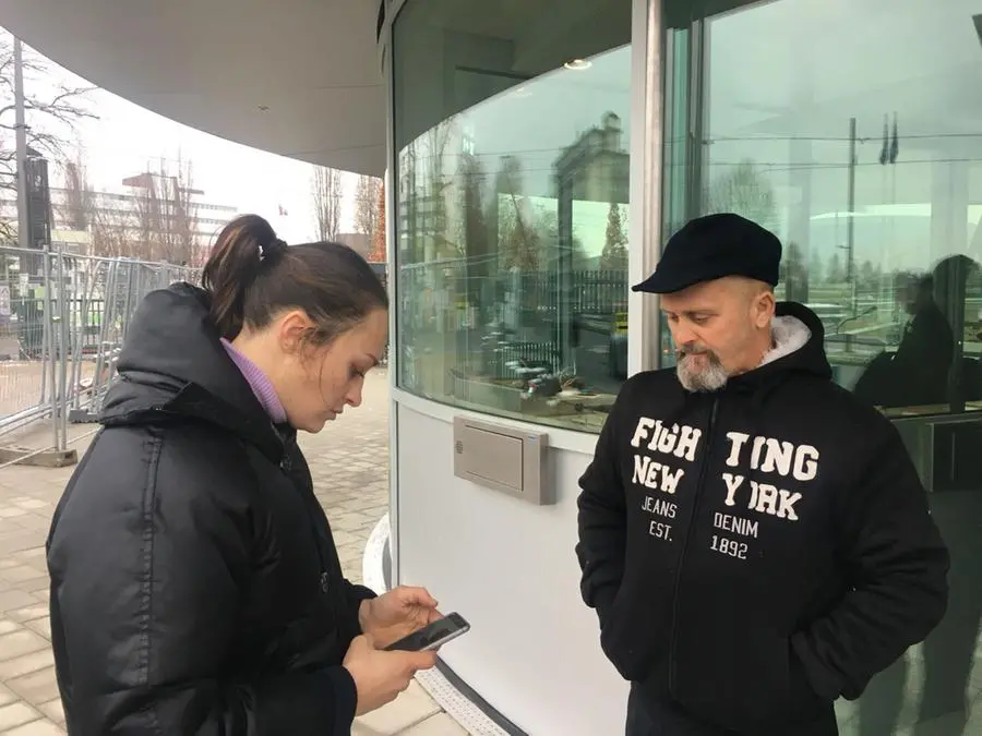 La protesta di Guido Viscardi a Strasburgo