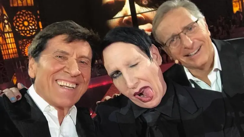 Gianni Morandi, Marilyn Manson e Paolo Bonolis