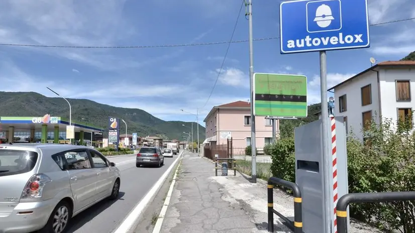 Villa Carcina. La postazione comunale  dell’autovelox lungo la Triumplina