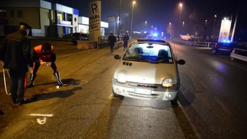 L'auto che ha travolto l'anziana a Dello
