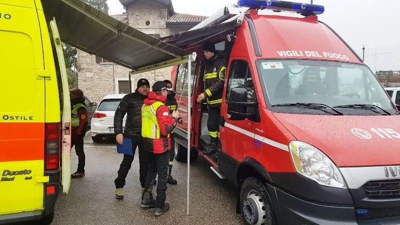Unità di Vigili del Fuoco e Soccorso Alpino a Gargnano