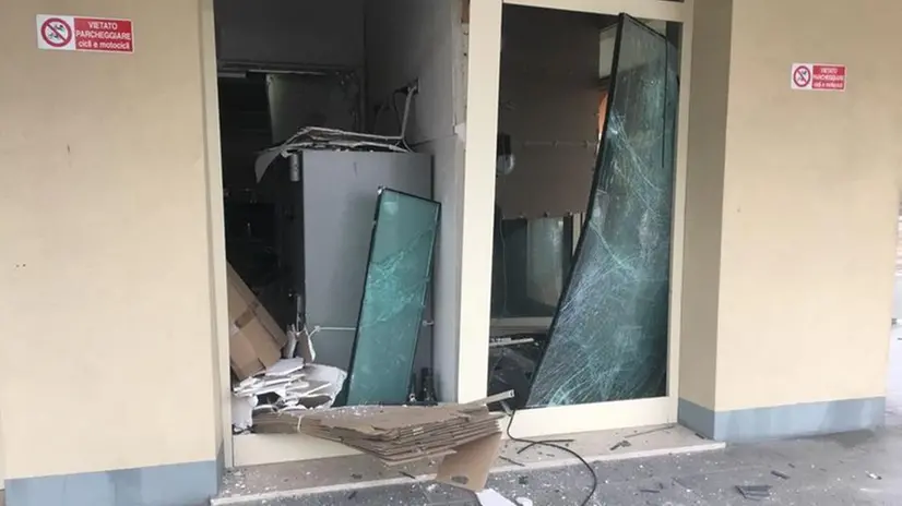 Il bancomat saltato a Palazzolo