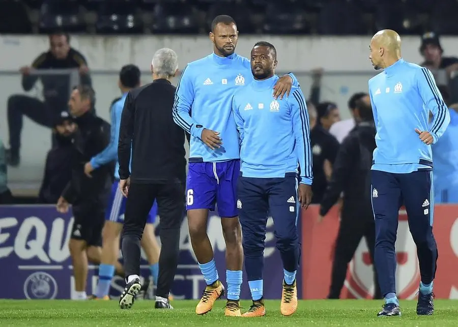 L'ex difensore della Juventus ha perso il controllo prima della partita di Europa League tra Marsigl