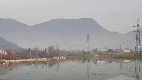 La vasca. Potrà contenere fino a 144mila metri cubi di acqua