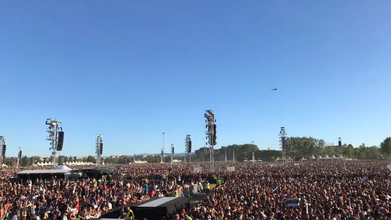 Il Modena Park visto dal palco