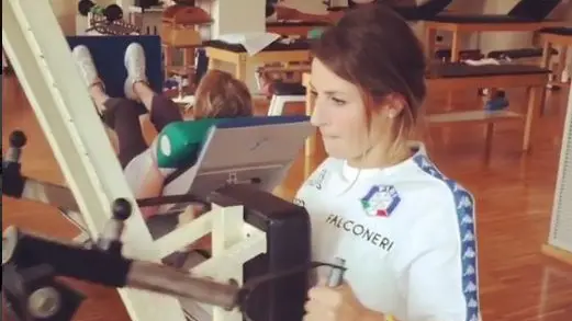 Nadia Fanchini in palestra - Instagram