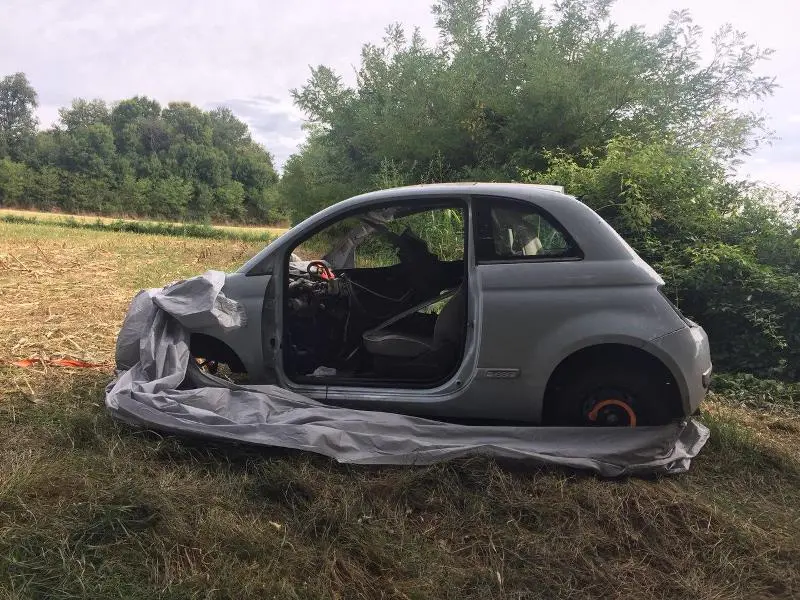 L'auto rubata recuperata a Calvagese