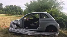 L'auto rubata recuperata a Calvagese