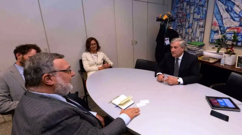 Il presidente dell'Europarlamento Antonio Tajani al GdB