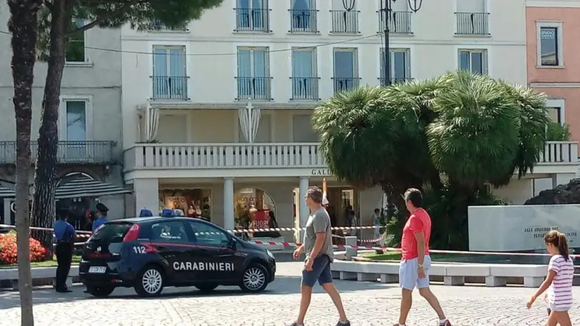 La zona delimitata dai carabinieri a Desenzano