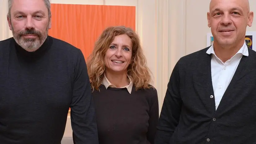 Da sinistra: Mauro Dotti (dir. generale), Claudia Berbiero (resp.Brescia) e Maurizio Morelli (resp. comm. Brescia)