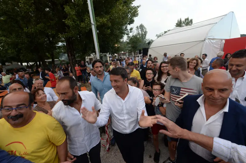 Renzi alla festa dell'Unità di Botticino