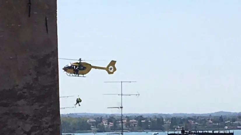 Soccorritori intervenuti a Sirmione