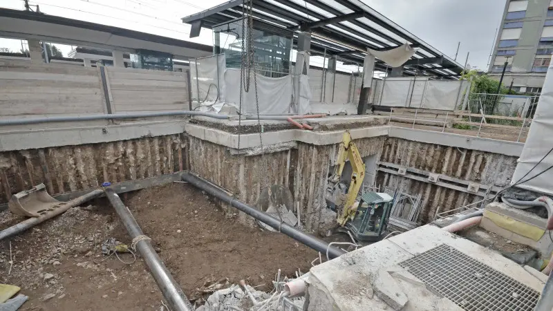 L'area tra il sottopasso Tav e la stazione metro dove ci saranno i lavori